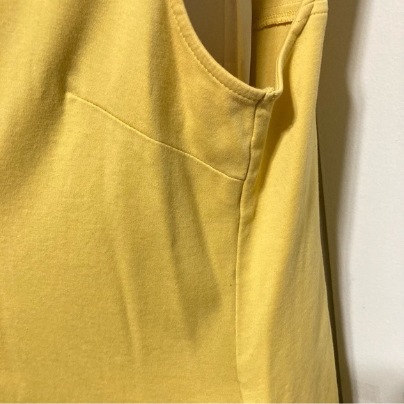 NEW YORK and COMPANY Mustard Yellow Mini Ruffled Sleeveless Cotton Sundress LRG - Picture 9 of 14